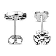 Plain Celtic Knot Stud Silver Earrings, ep265